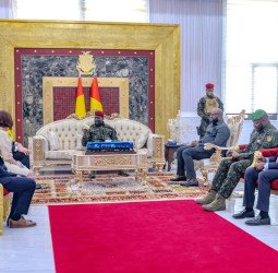 Compagnie du TransGuinéen: Mamadi Doumbouya reçoit l'entreprise WABTEC, dans le cadre de la fourniture de locomotives destinées au projet Simandou