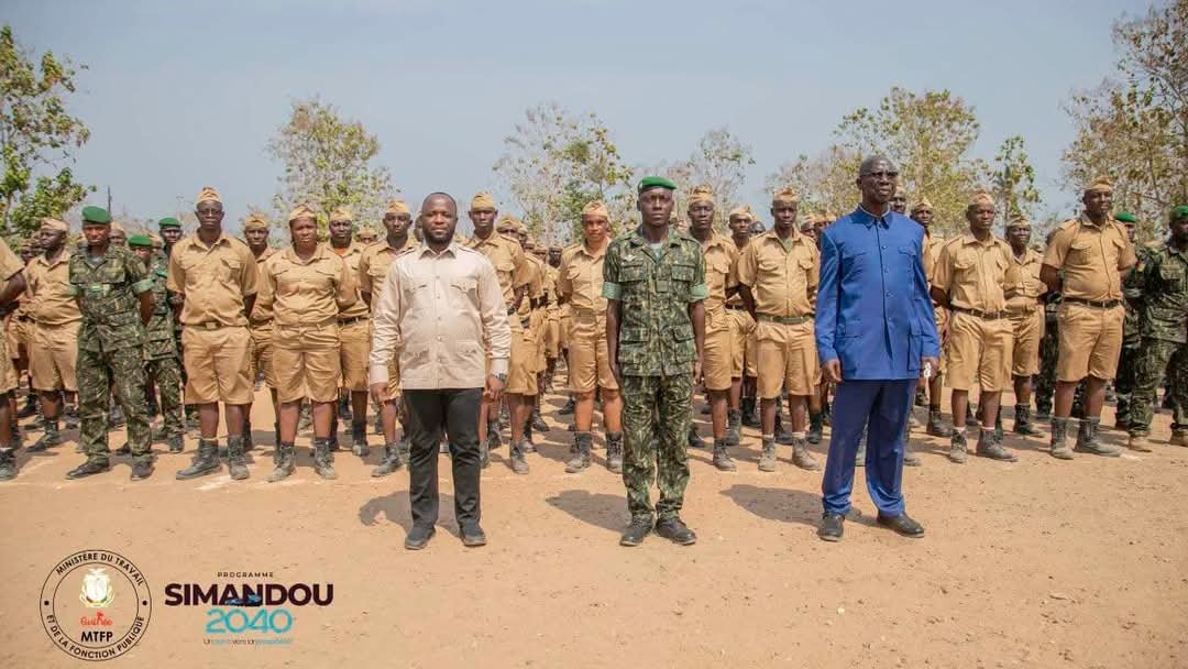 Camp du CIAM de Forécariah : le Ministre Faya François BOUROUNO encourage les nouveaux fonctionnaires de l’État